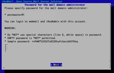 Choose an administrator password Choose an administrator password